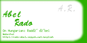 abel rado business card